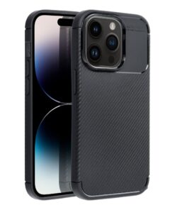 CARBON PREMIUM Handyhülle für iPhone 14 Pro in Schwarz
