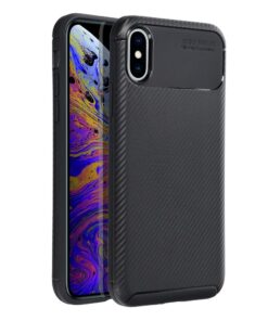 CARBON PREMIUM Handyhülle für iPhone X / XS Schwarz