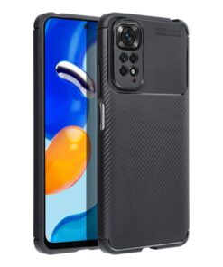 CARBON PREMIUM Handyhülle für XIAOMI Redmi Note 9 in Schwarz
