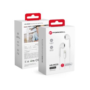 FORCELL Stereo-Headset / Kopfhörer für Apple iPhone Lightning 8-polig, weiß, HR-ME25