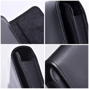 Universelles Gürtelholster aus Leder – ROYAL / Schwarz – Größe V – für SAMSUNG FLIP 1 / 2 / 3 / 4 / HUAWEI P50 Pocket / MOTOROLA RAZR 5G – Bild 7