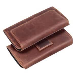 ROYAL Crazy Horse Universal-Tasche für Gürtel, horizontal, Größe L für IPHONE 12/12 PRO/13/13 PRO/14/14 PRO/SAMSUNG S10/S20/S21/A40/HUAWEI P8 LITE/P30/P40/P9 LITE, braun – Bild 3