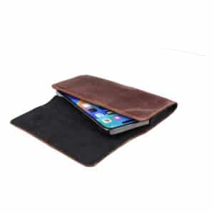 ROYAL Crazy Horse Universal-Tasche für Gürtel, horizontal, Größe L für IPHONE 12/12 PRO/13/13 PRO/14/14 PRO/SAMSUNG S10/S20/S21/A40/HUAWEI P8 LITE/P30/P40/P9 LITE, braun
