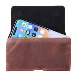 ROYAL Crazy Horse Universal-Tasche für Gürtel, horizontal, Größe L für IPHONE 12/12 PRO/13/13 PRO/14/14 PRO/SAMSUNG S10/S20/S21/A40/HUAWEI P8 LITE/P30/P40/P9 LITE, braun – Bild 8