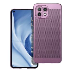 BREEZY Handyhülle für XIAOMI Mi 11 Lite 5G / Mi 11 Lite LTE 4G / Mi 11 Lite NE in Lila
