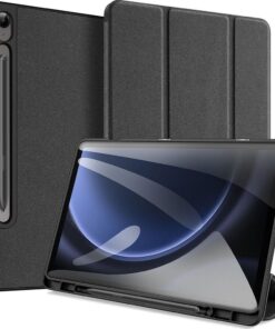 DUX DUCIS DOMO faltbare Hülle mit Stylus-Halter für SAMSUNG Tab S9 FE/S10 FE Schwarz