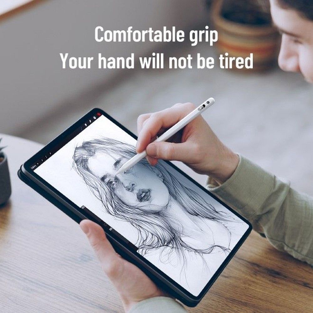 DUX DUCIS STYLUS Eingabestift für iPad mit kabellosem Laden und weißem Display – Bild 3