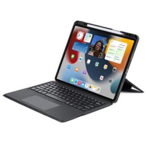 DUX DUCIS DK klappbares Case mit kabelloser Tastatur für iPad Air 13 (2024) / Pro 12.9 (2020/2021/2022) schwarz