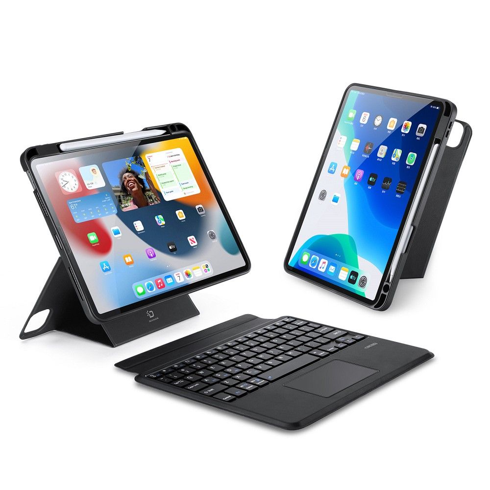 DUX DUCIS DK klappbares Case mit kabelloser Tastatur für iPad 4/5/6/iPad Pro 11 (2018/2020/2021/2022) Schwarz