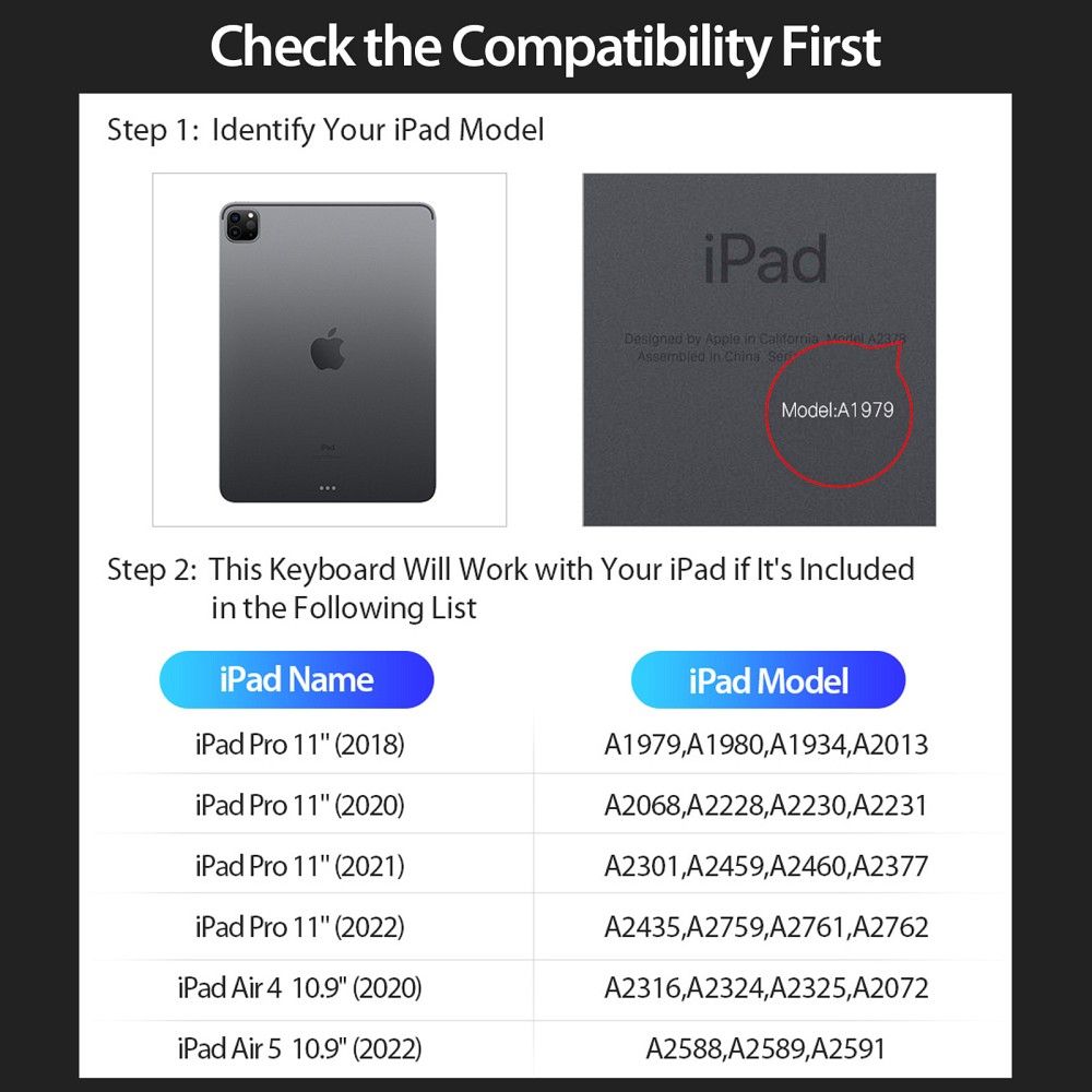DUX DUCIS DK klappbares Case mit kabelloser Tastatur für iPad 4/5/6/iPad Pro 11 (2018/2020/2021/2022) Schwarz – Bild 10