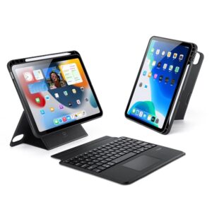 DUX DUCIS DK klappbares Case mit kabelloser Tastatur für iPad 10 (2022) Schwarz