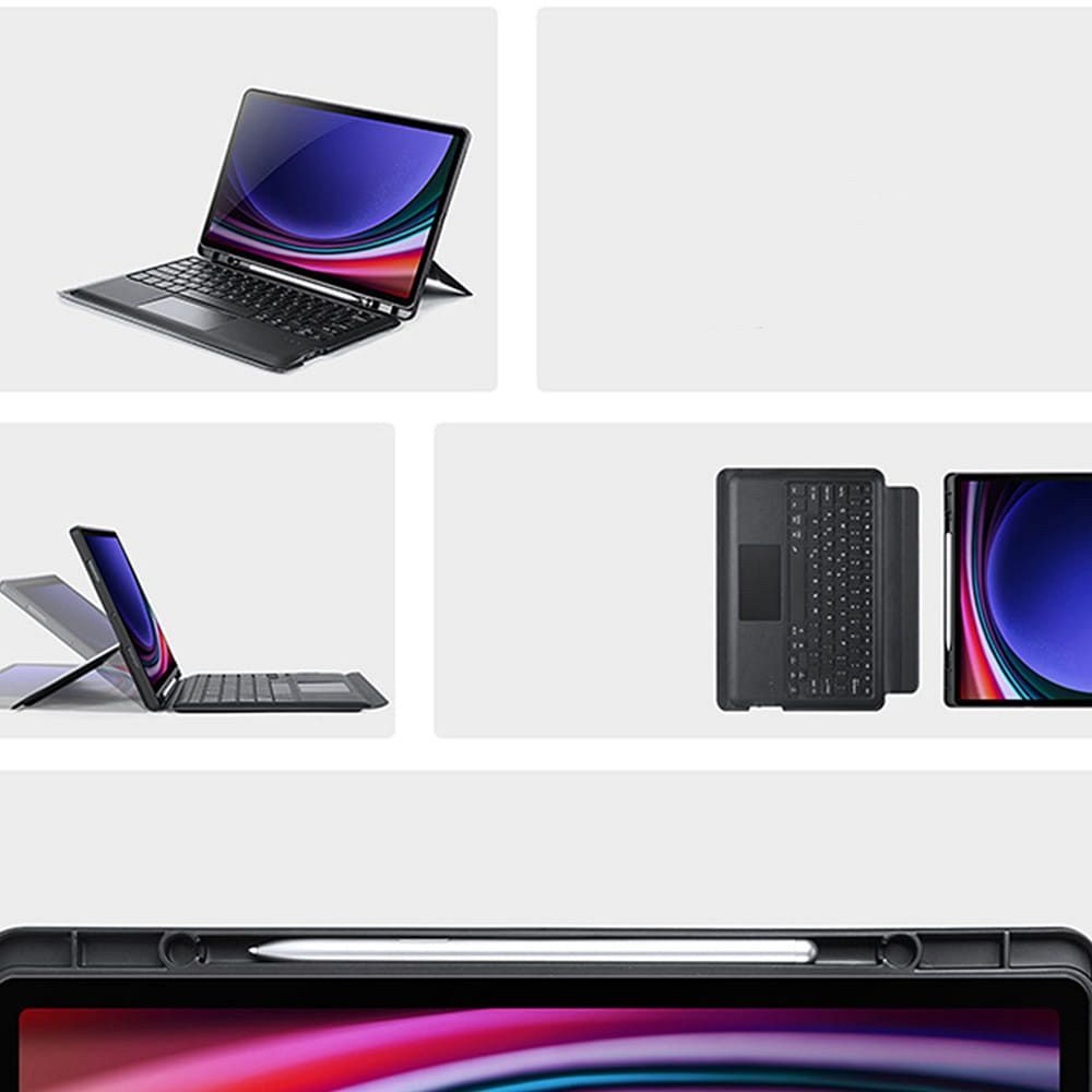 DUX DUCIS DK Klapp-Case mit kabelloser Tastatur für SAMSUNG Tab S10 Plus / S9 Plus / S9 FE Plus, Schwarz – Bild 9