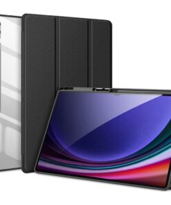 DUX DUCIS TOBY Hülle mit Stylus-Halter für SAMSUNG Tab S10 Ultra/S9 Ultra/S8 Ultra in Schwarz