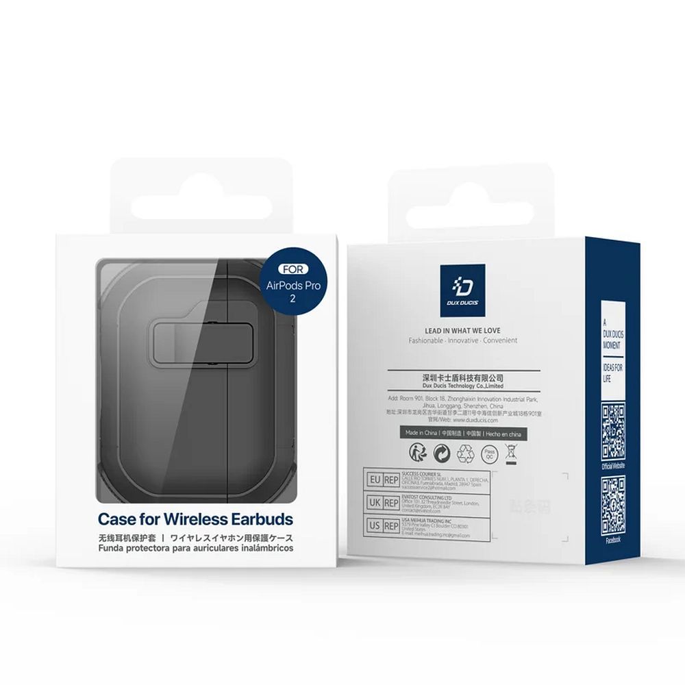 DUX DUCIS PECP – TPU+PC Schutzhülle für AirPods 4, schwarz – Bild 3