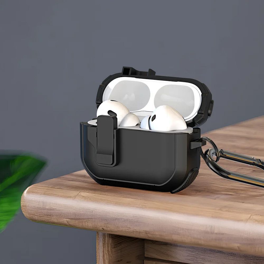 DUX DUCIS PECP – TPU+PC Schutzhülle für AirPods 4, schwarz – Bild 5