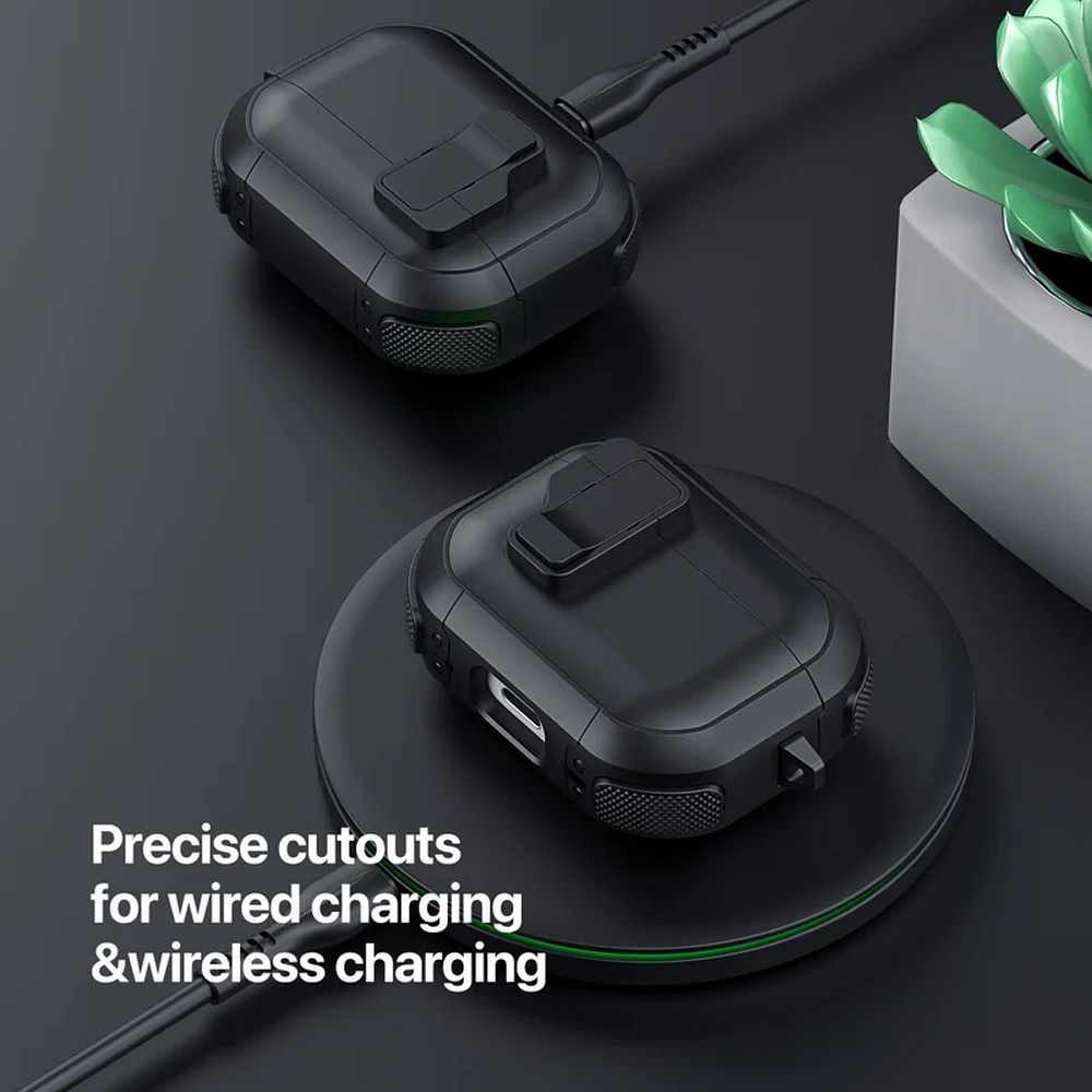 DUX DUCIS PECP – TPU+PC Schutzhülle für AirPods 4, schwarz – Bild 6