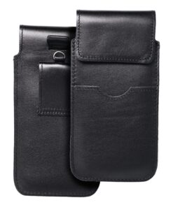 Leder-Universalüberzieher mit Klappe – ROYAL / Schwarz – Größe 2XL – IPHONE 6 PLUS / SAMSUNG A52 / XIAOMI REDMI NOTE 10