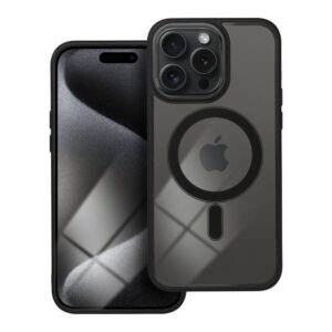 COLOR EDGE MAG COVER kompatibel mit MagSafe für iPhone 15 Pro Max Schwarz