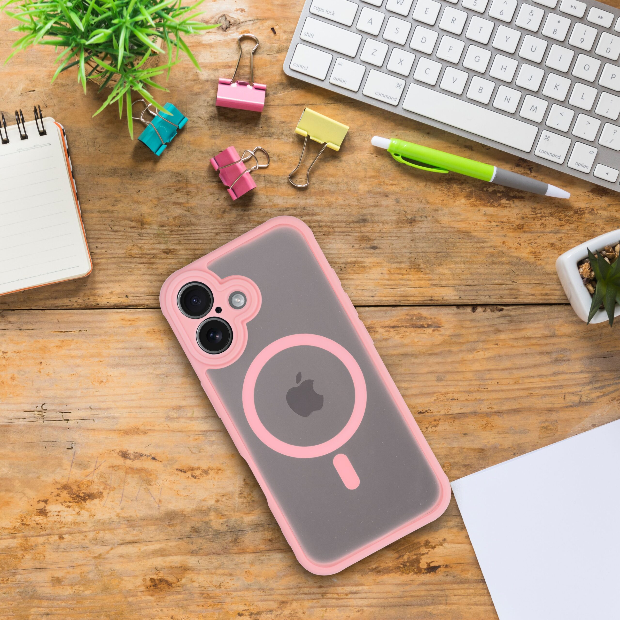 FULL MATTE MAG COVER Hülle kompatibel mit MagSafe für SAMSUNG A17 in Hellrosa – Bild 3