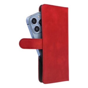 COMMON Book Universalholster Größe S für iPhone 12 / 13 / Samsung S6 / A5 2016 / XCover 4 / S22 / Huawei P8 2017 Rot