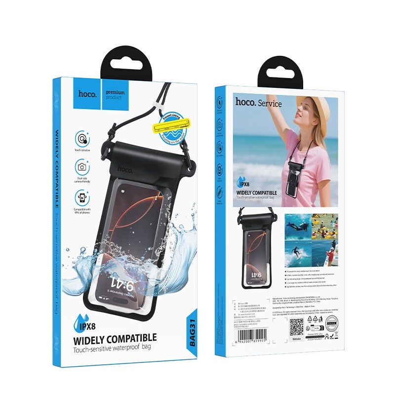 Wasserdichte Handyhülle Hoco BAG31 schwarz – Bild 10