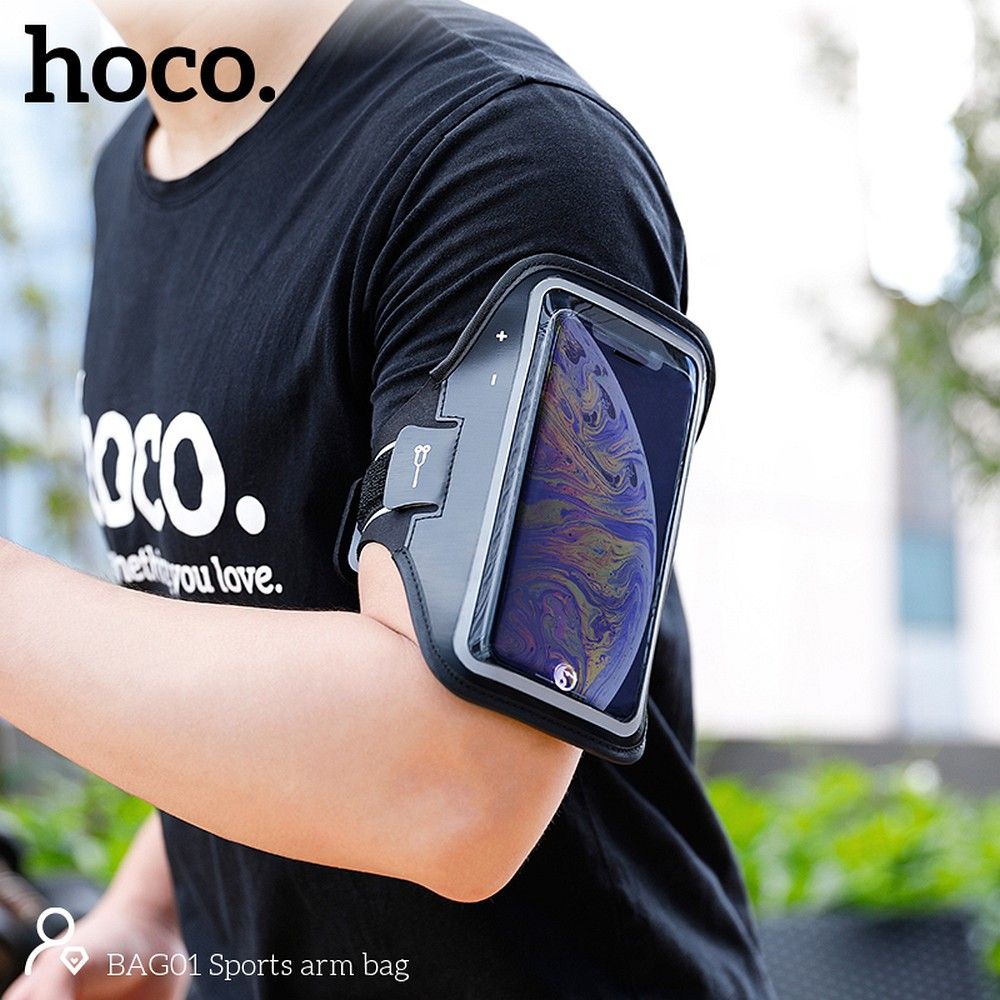 HOCO Smartphone-Armband BAG01 Schwarz – Bild 9