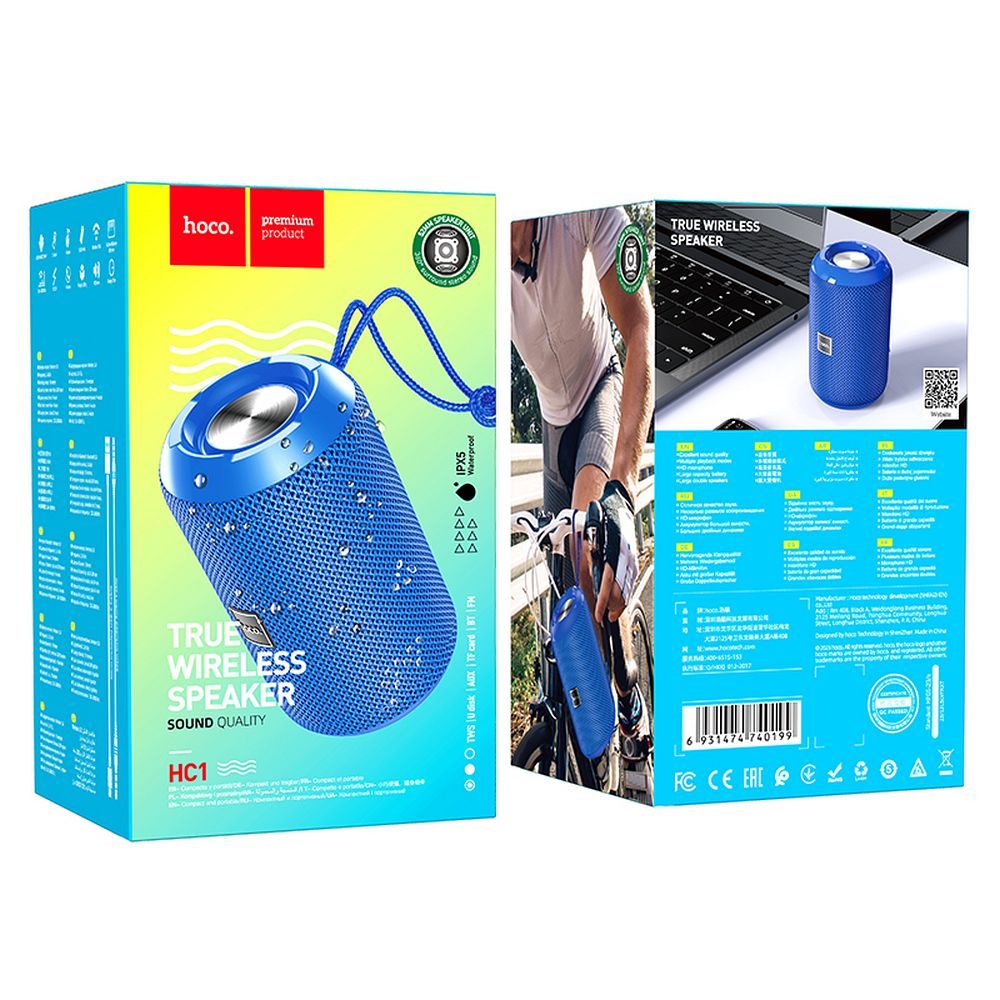 Bluetooth-Lautsprecher 5W 4h Hoco HC1 Blau – Bild 5