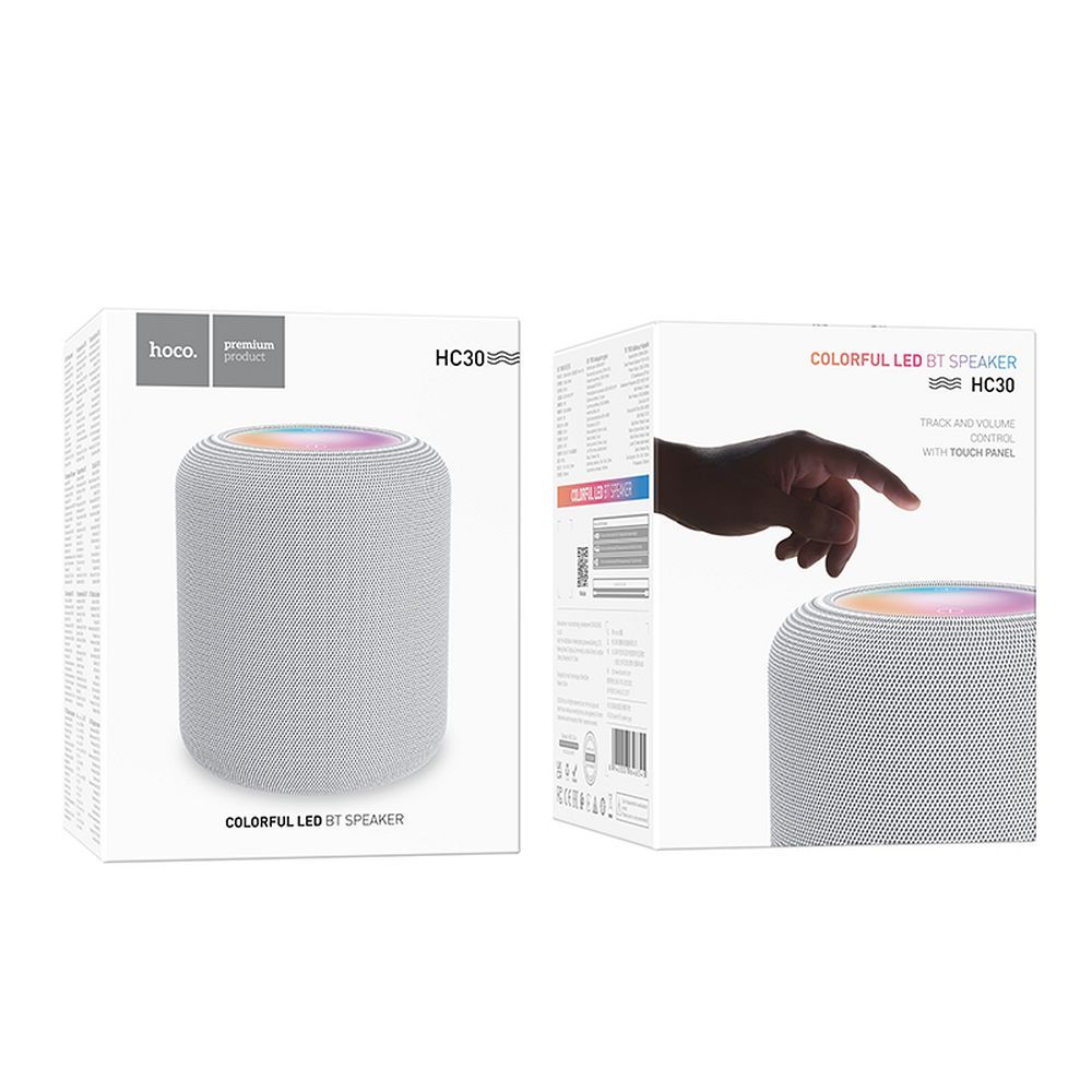 Bluetooth-Lautsprecher LED 5W 3h Hoco HC30 Grau – Bild 5