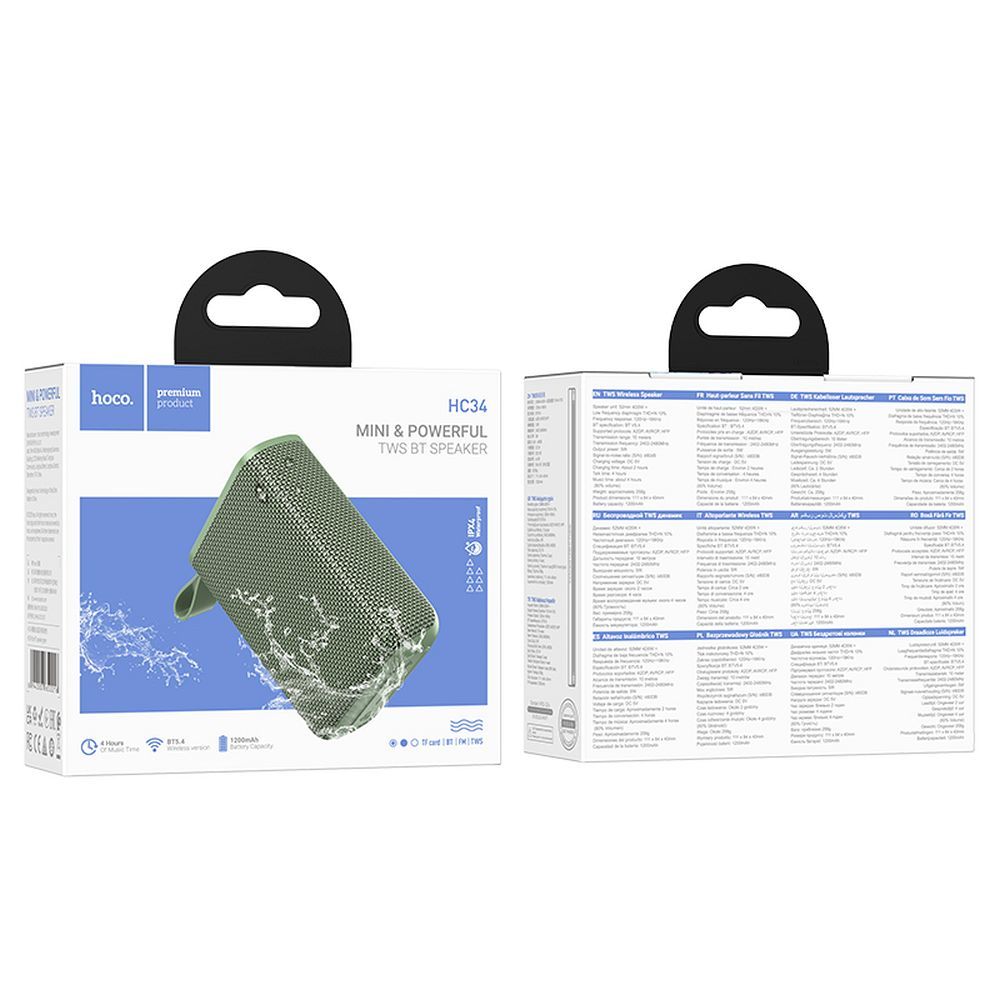 Hoco Bluetooth Lautsprecher 5W 1200 mAh HC34 Grün – Bild 6