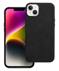 Woven Mag Cover kompatibel mit MagSafe für iPhone 14 Plus, Schwarz