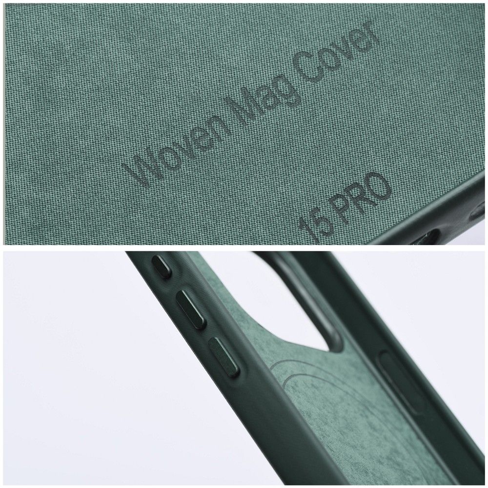 Gewebtes MagCover kompatibel mit MagSafe für iPhone 14 Pro Max in Grün – Bild 5