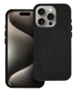 Woven Mag Cover kompatibel mit MagSafe für iPhone 15 Pro, Schwarz