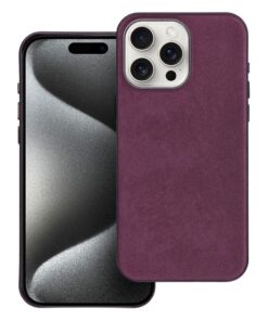 Gewebtes Mag Cover kompatibel mit MagSafe für iPhone 15 Pro Max in Burgunderrot