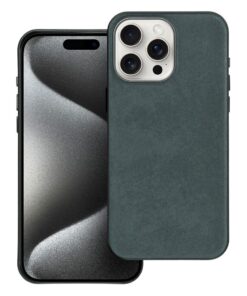 Gewebtes Mag Cover kompatibel mit MagSafe für iPhone 15 Pro Max Grün