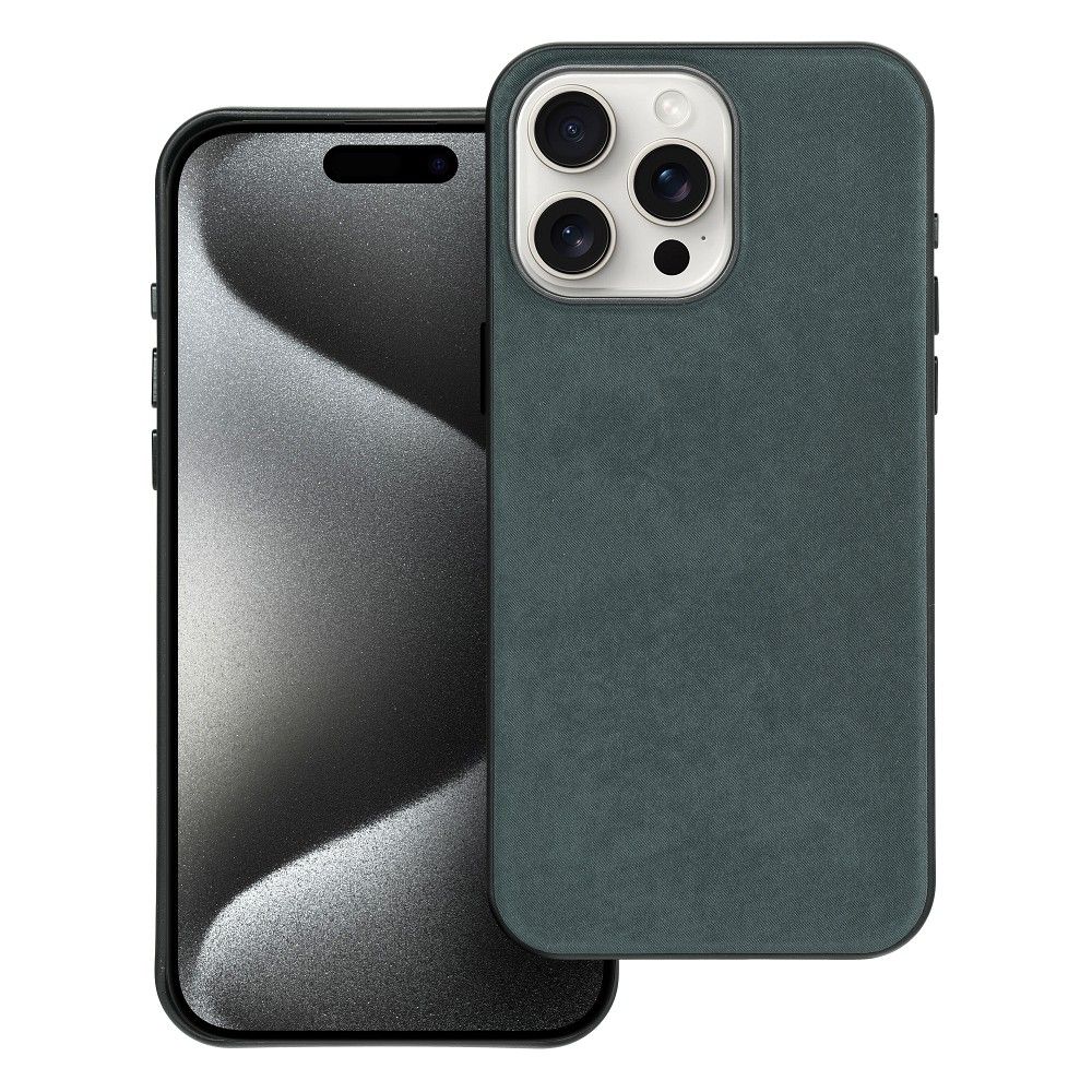 Gewebtes Mag Cover kompatibel mit MagSafe für iPhone 15 Pro Max Grün