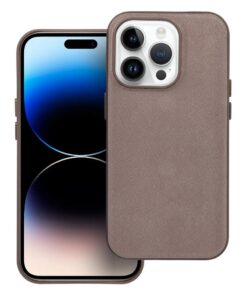 Woven Mag Cover kompatibel mit MagSafe für iPhone 14 Pro, hellbraun