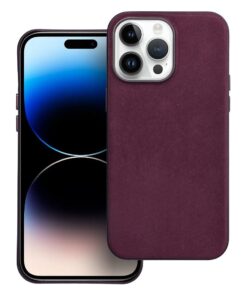 Gewebtes Mag Cover kompatibel mit MagSafe für iPhone 14 Pro Max in Burgunderrot