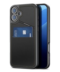 DUX DUCIS RAFI II MAG Handyhülle mit Ständer, kompatibel mit MagSafe für iPhone 16, Schwarz