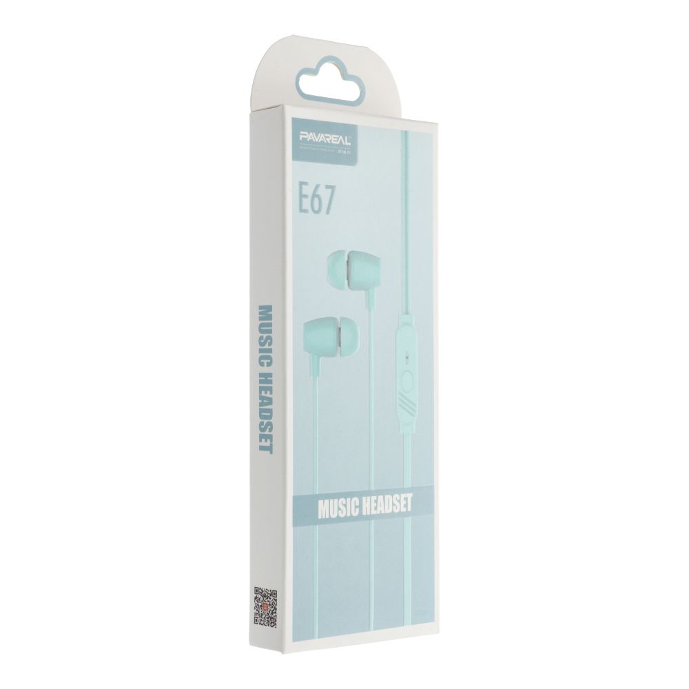 PAVAREAL Headset / Kopfhörer mit Mikrofon, 3,5 mm Klinke, PA-E67, blau