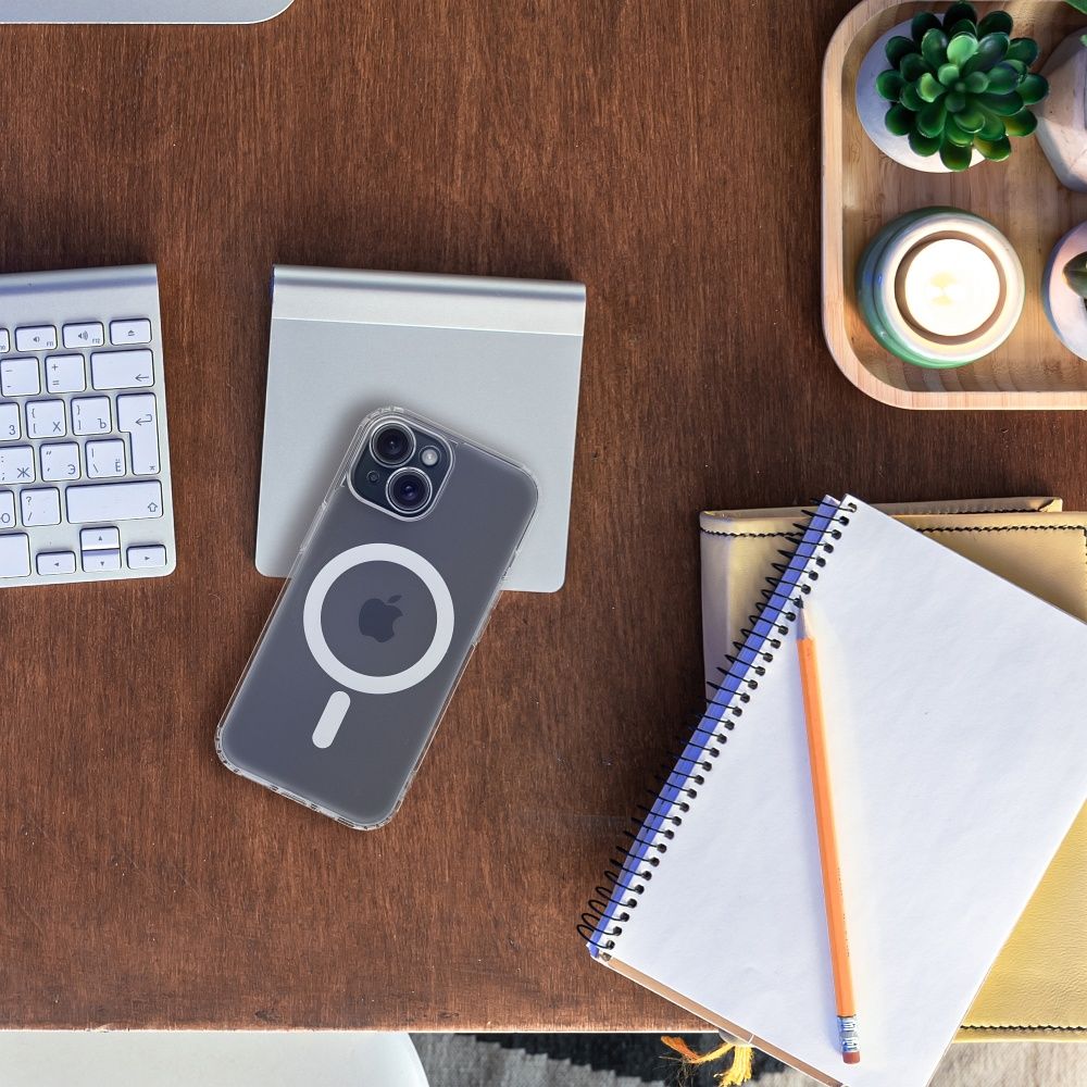 FROST MAG COVER Handyhülle mit Kameraschutz kompatibel mit MagSafe für iPhone 15 Plus, transparent – Bild 7