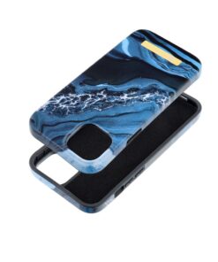 FORCELL F-PROTECT Mirage Handyhülle kompatibel mit MagSafe für iPhone 15 Plus Ocean Marmor