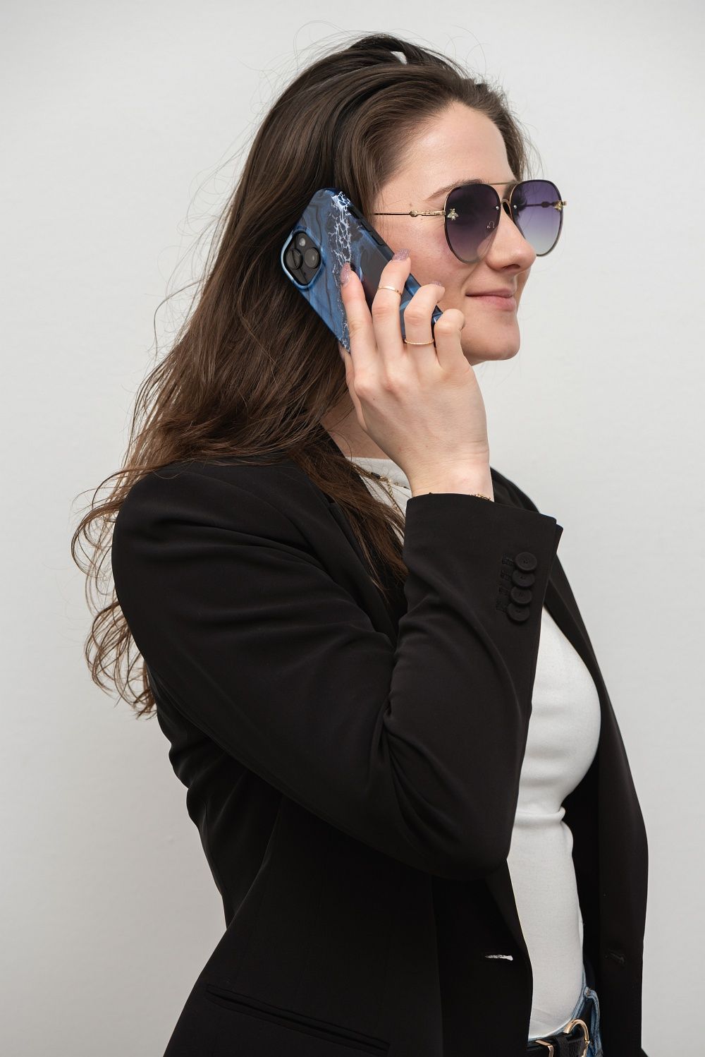 FORCELL F-PROTECT Mirage Handyhülle kompatibel mit MagSafe für iPhone 15 Plus Ocean Marmor – Bild 8