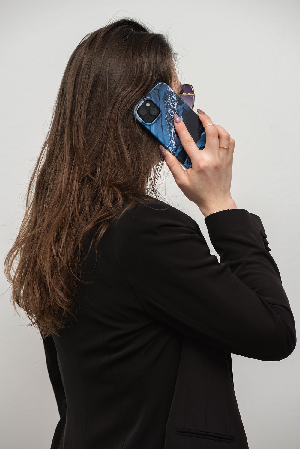 FORCELL F-PROTECT Mirage Handyhülle kompatibel mit MagSafe für iPhone 15 Plus Ocean Marmor – Bild 9