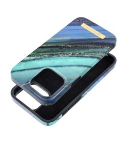 FORCELL F-PROTECT Mirage Handyhülle kompatibel mit MagSafe für iPhone 15 Pro Max, Jade Marmor