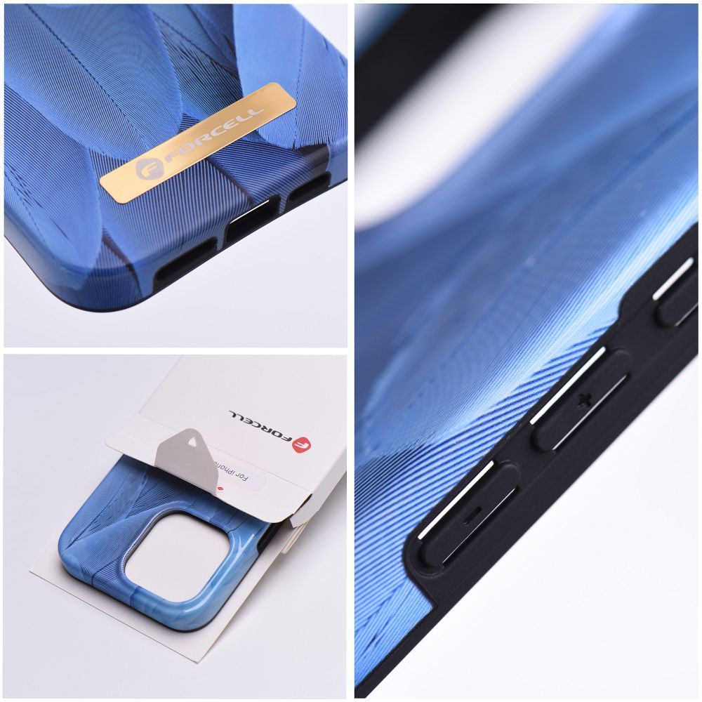 FORCELL F-PROTECT Mirage Handyhülle kompatibel mit MagSafe für iPhone 15 Plus blau mit Vogelmotiv – Bild 7