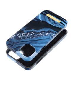 FORCELL F-PROTECT Mirage Handyhülle kompatibel mit MagSafe für iPhone 14 Plus in Ozean Marmor