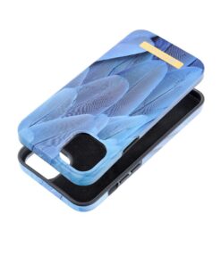 FORCELL F-PROTECT Mirage Handyhülle kompatibel mit MagSafe für iPhone 14 Plus Blau Vogel