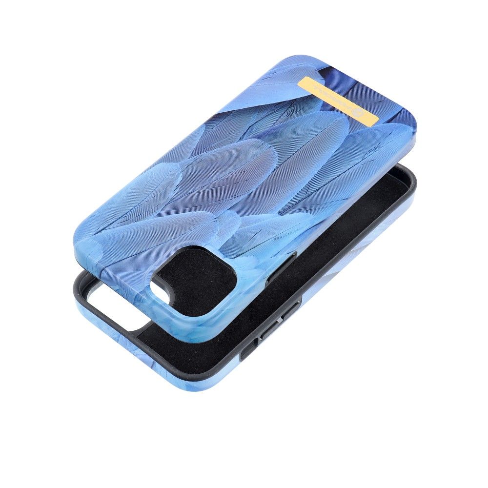 FORCELL F-PROTECT Mirage Handyhülle kompatibel mit MagSafe für iPhone 14 Plus Blau Vogel