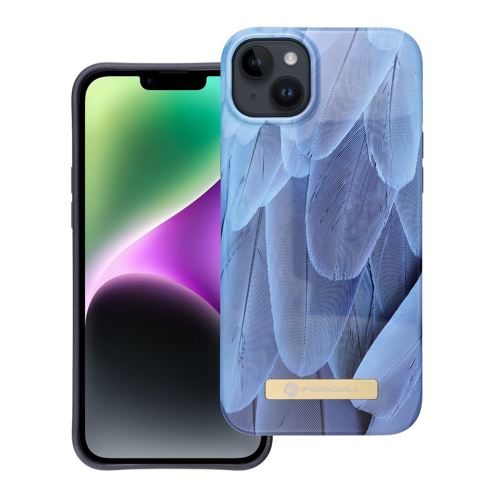 FORCELL F-PROTECT Mirage Handyhülle kompatibel mit MagSafe für iPhone 14 Plus Blau Vogel – Bild 3