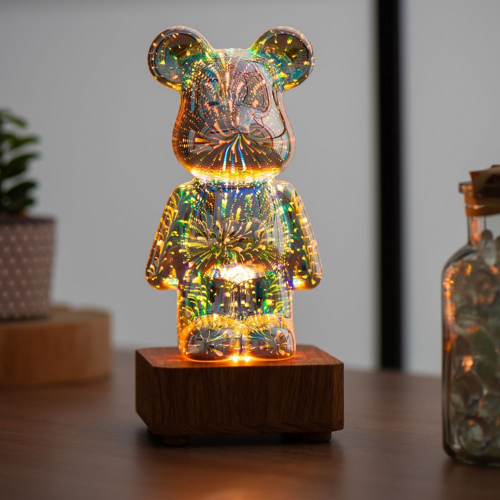 LED 3D Art Deco stehendes Teddybär Nachtlicht L3GFBD – Bild 15
